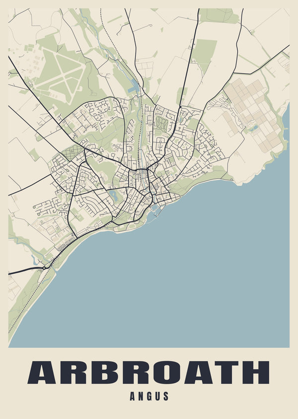 Arbroath Street Map Poster