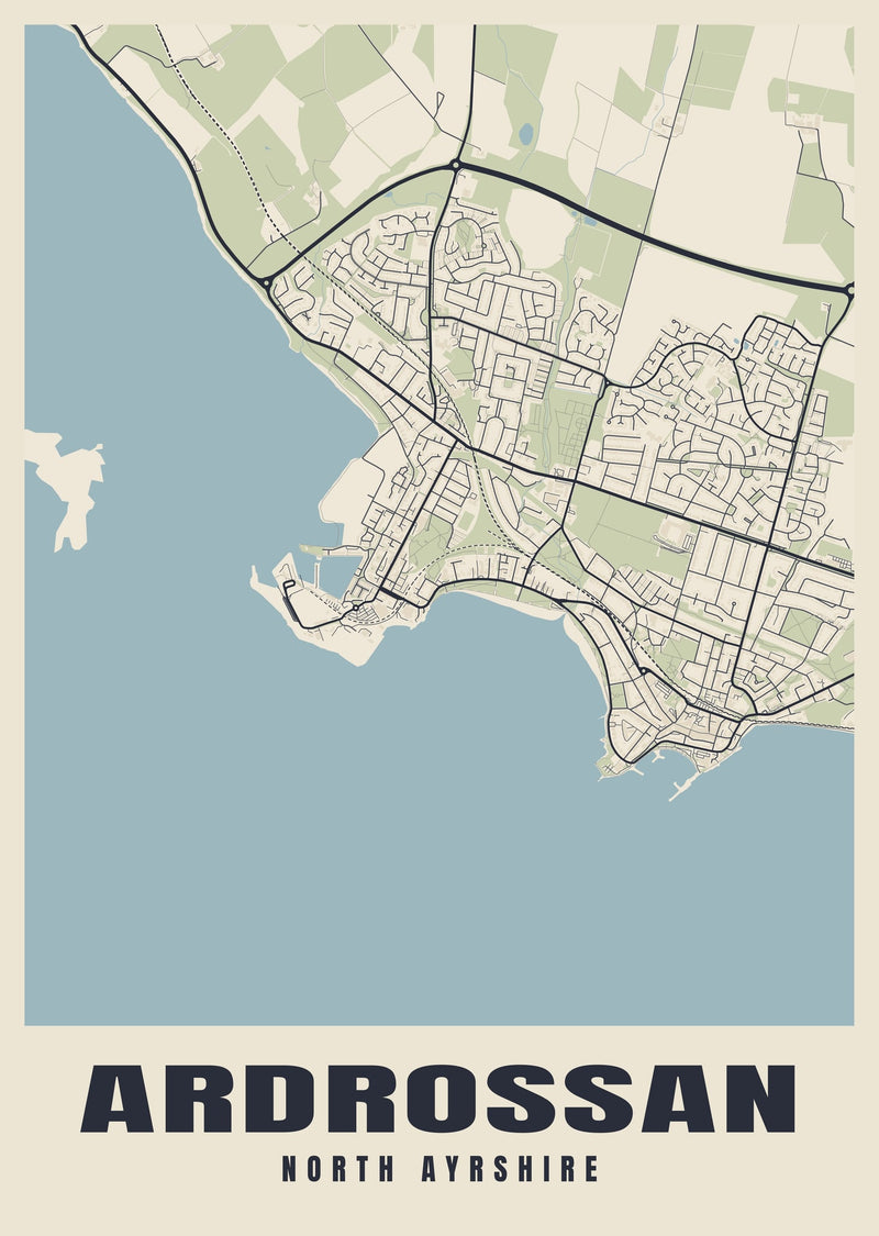 Ardrossan Street Map Poster