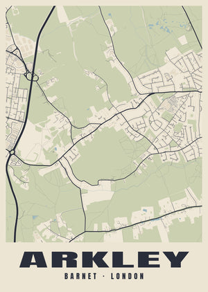 Arkley Heritage Street Map Poster