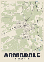 Street map poster of Armadale, West Lothian