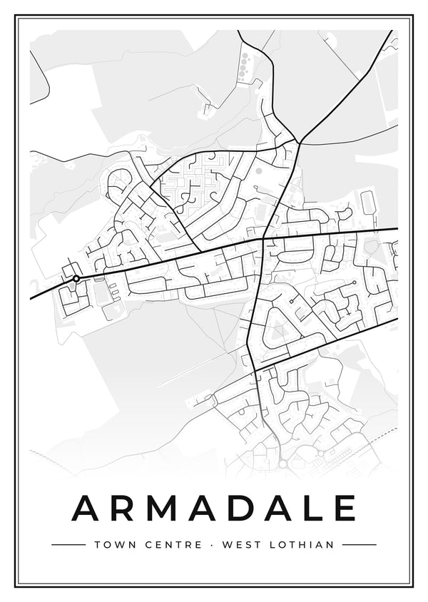 Armadale Town Centre Street Map Poster