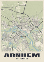 Street map poster of Arnhem, Gelderland