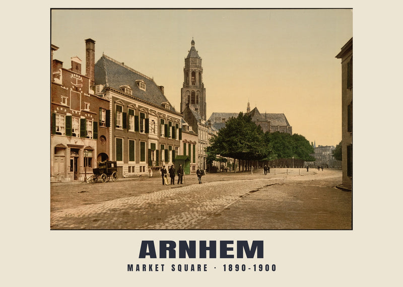 Market Square, Arnhem — 1890–1900 · Vintage photochrom print