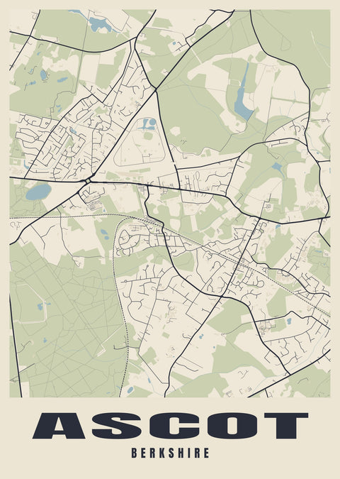 Ascot Street Map Poster