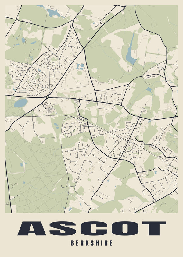 Ascot Street Map Poster