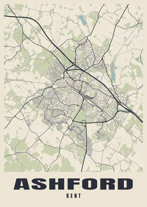 Ashford Street Map Poster