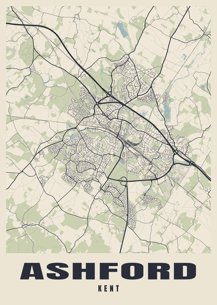 Ashford Street Map Poster