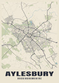 Street map poster of Aylesbury, Buckinghamshire