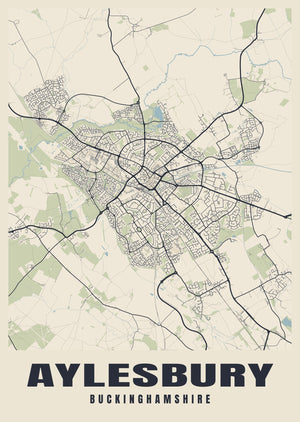 Aylesbury Street Map Poster