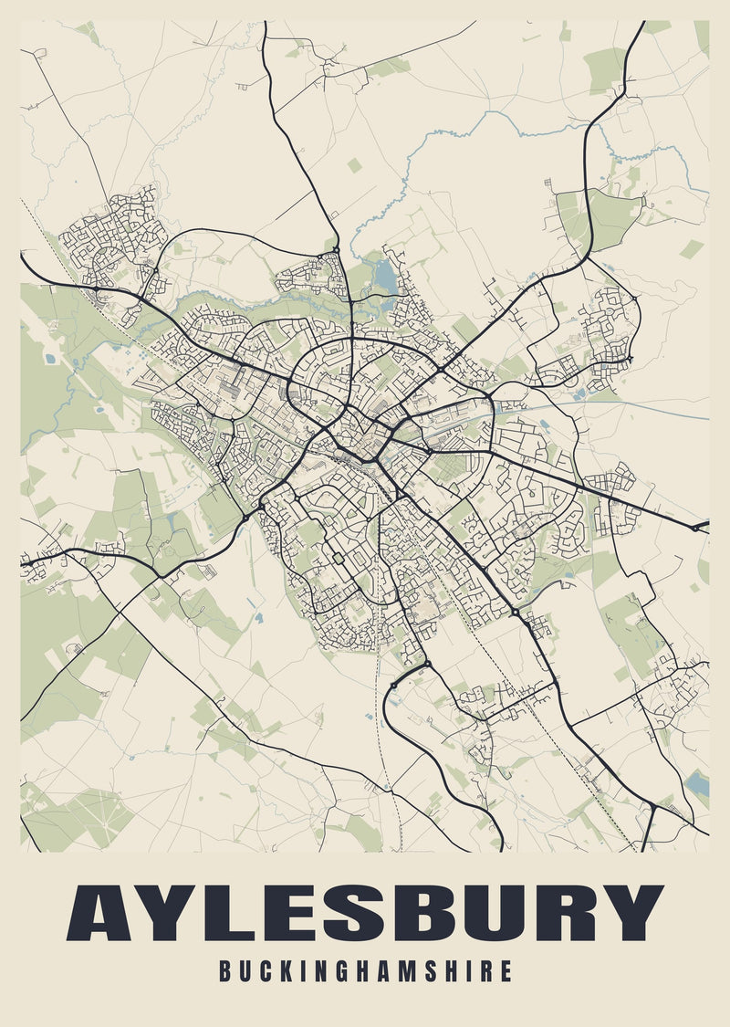 Aylesbury Street Map Poster