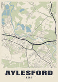 Street map poster of Aylesford, Kent