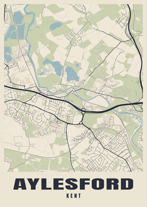 Aylesford Street Map Poster