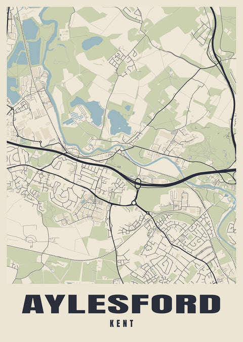 Aylesford Street Map Poster