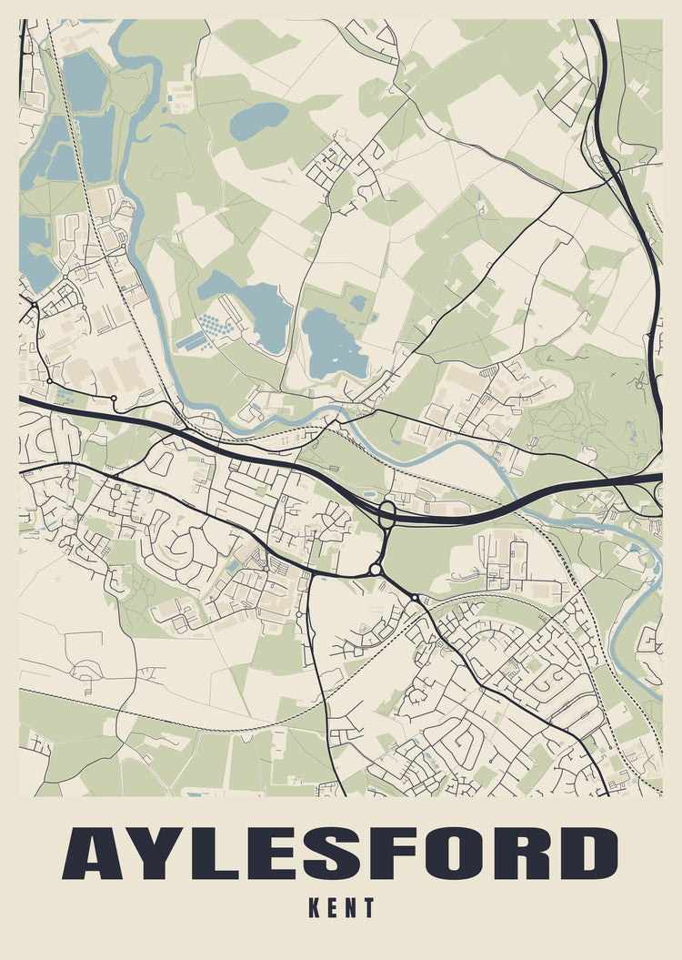 Aylesford Street Map Poster