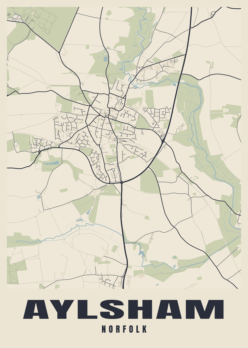 Aylsham Street Map Poster