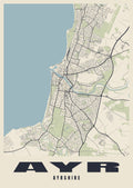 Street map poster of Ayr, Ayrshire