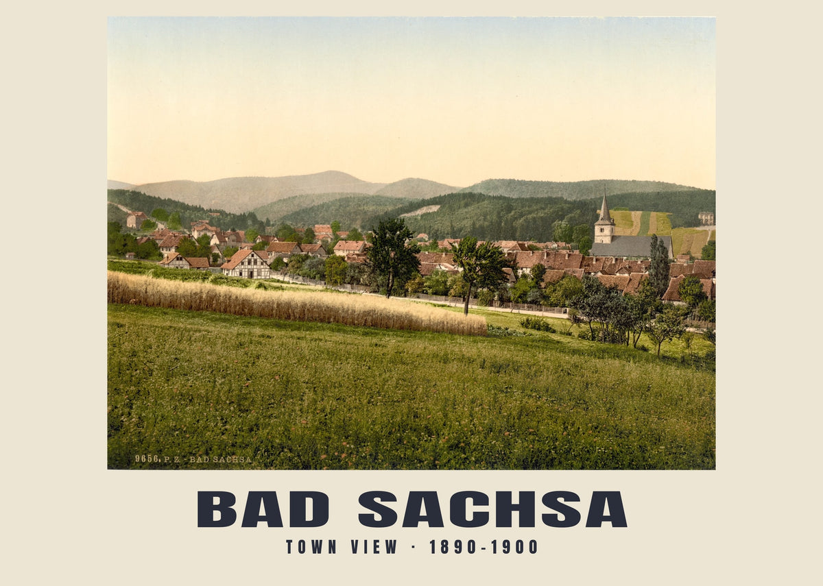 Town View, Bad Sachsa, 1890–1900 heritage photograph