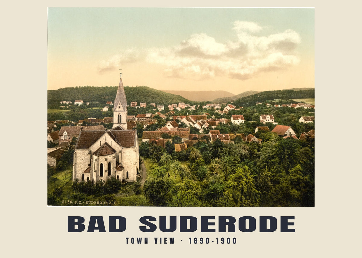 Town View, Bad Suderode, 1890–1900 heritage photograph