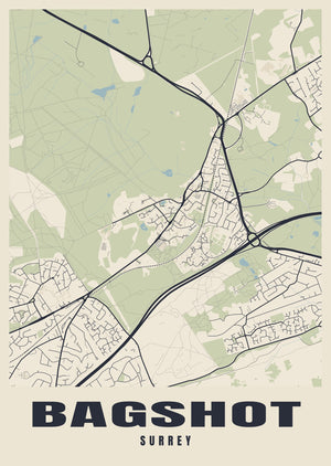 Bagshot Street Map Poster