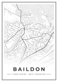 Street map poster of Baildon town centre, West Yorkshire