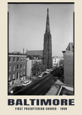 First Presbyterian Church, Baltimore — Historic photograph print, 1958