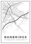 Street map poster of Banbridge town centre, County Down