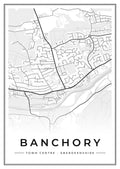 Street map poster of Banchory town centre, Aberdeenshire