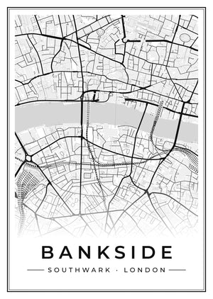 Bankside Street Map Poster