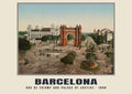 Arc de Triomf and Palace of Justice, Barcelona, 1890 heritage photograph