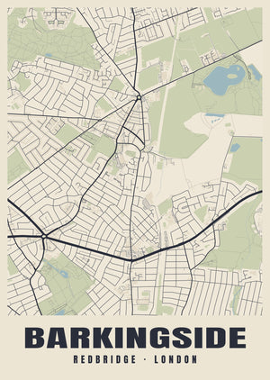 Barkingside Heritage Street Map Poster