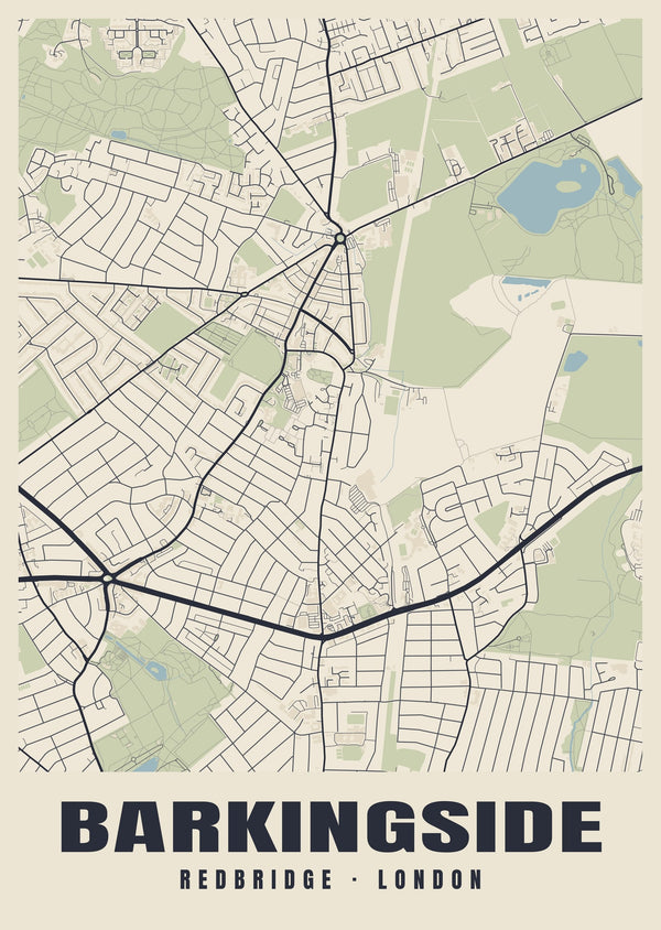Barkingside Heritage Street Map Poster