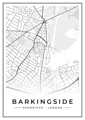 Barkingside Street Map Poster