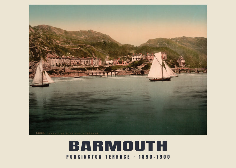 Porkington Terrace, Barmouth — 1890–1900 · Vintage photochrom print