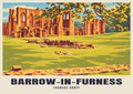 Furness Abbey, Barrow-in-Furness poster, Retro Railway style