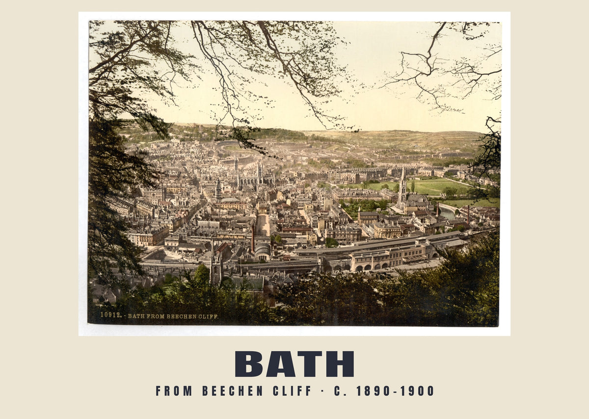 From Beechen Cliff, Bath, c. 1890–1900 heritage photograph