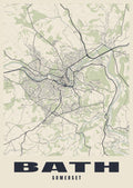 Street map poster of Bath, Somerset