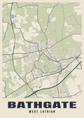 Street map poster of Bathgate, West Lothian