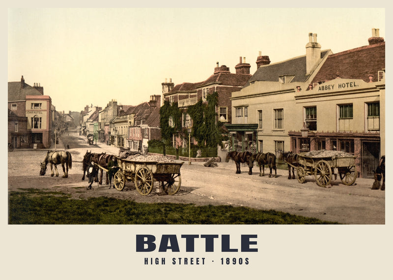 High Street, Battle, c. 1890–1900 Heritage Print