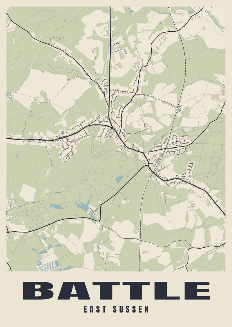 Battle Street Map Poster