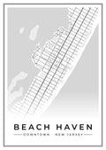 Street map poster of downtown Beach Haven, New Jersey