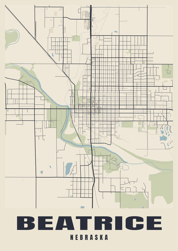 Beatrice Street Map Poster