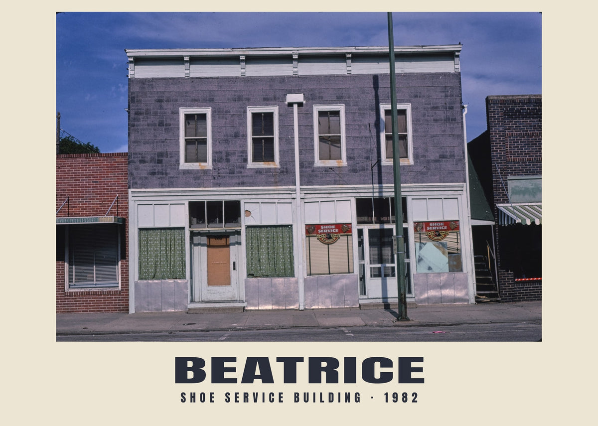 Shoe Service Building, Beatrice, 1982 heritage photograph