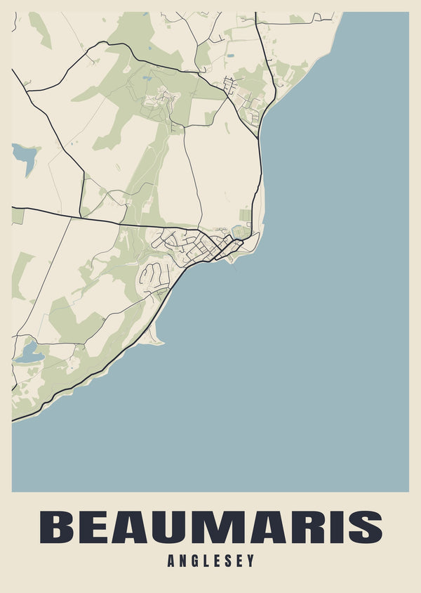 Beaumaris Street Map Poster