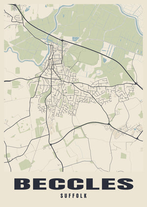 Beccles Street Map Poster