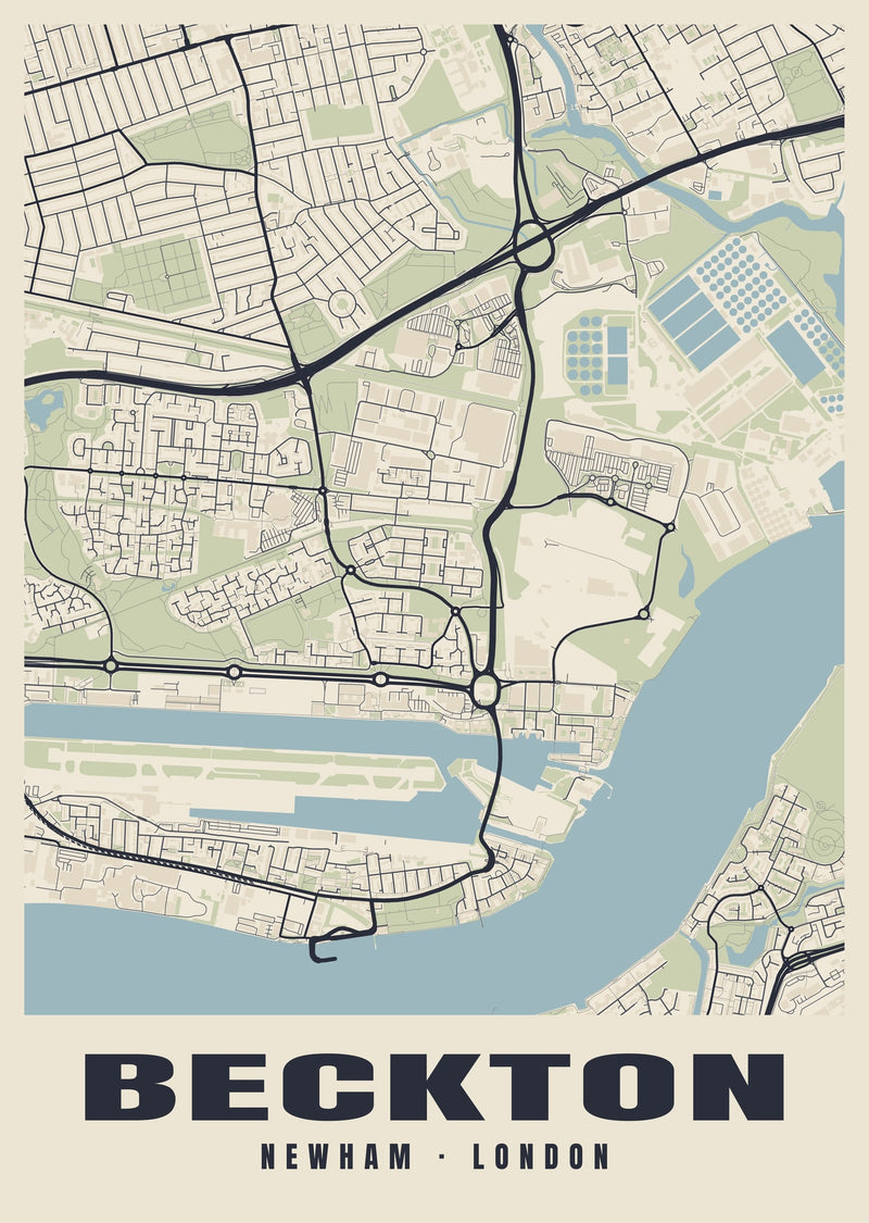 Beckton Heritage Street Map Poster