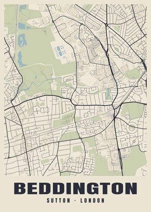 Beddington Heritage Street Map Poster
