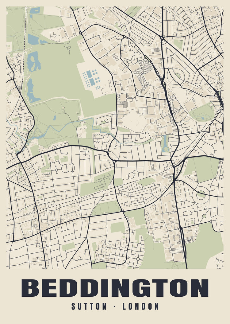 Beddington Heritage Street Map Poster
