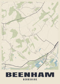 Street map poster of Beenham, Berkshire
