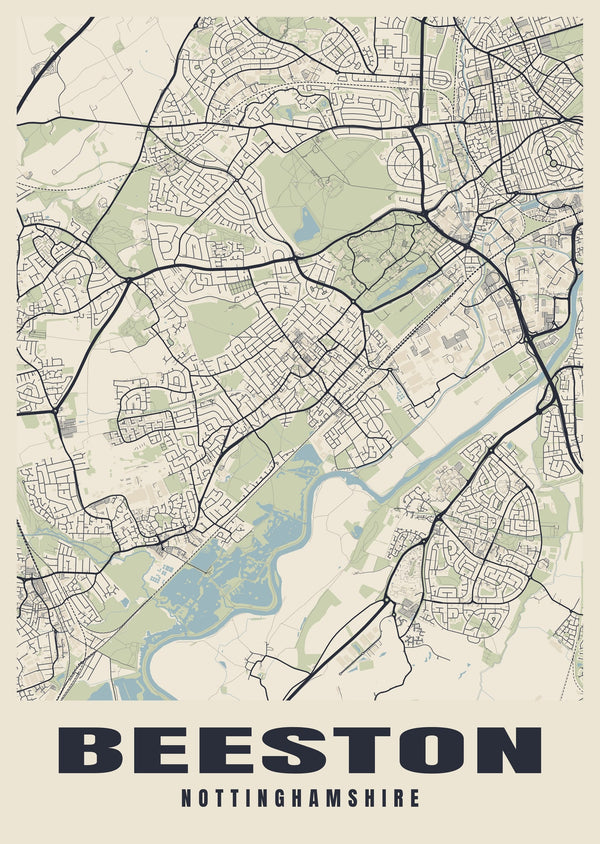 Beeston Street Map Poster