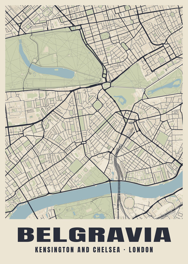 Belgravia Heritage Street Map Poster